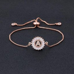 Nidin – Bracelets avec 26 lettres de l'alphabet chaîne à breloques initiale réglable bijoux pour