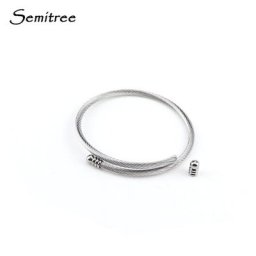 Semitree – lot de 5 Bracelets torsadés en acier inoxydable 304 pour Bracelets à faire soi-même