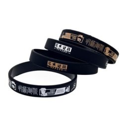 Bracelet de sport noir Anime JuBOOKS u Kaimmense pour homme caoutchouc silicone personnage de