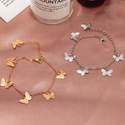 Bracelet papillon en acier inoxydable pour femme bijoux bracelets punk luxe bohème articles en