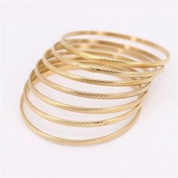 Bracelet combiné trois couleurs 70mm de diamètre 3.5mm de large 58g 7 pièces affichage vidéo de