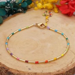 Go2Boho-Bracelet à breloques pour filles bijoux arc-en-ciel mode japonaise perles ATA Yuki