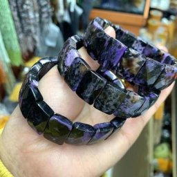 Bracelet de Perles en Pierre de Charoite Naturelle Bijou pour Femme Cadeau Vente en Gros