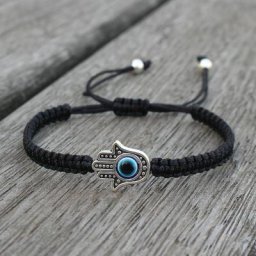 Bracelet Vintage tressé à la main de Fatima Hamsa pour femmes et hommes bijou spirituel œil