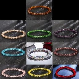 Bracelet en cristal transparent 4x be pour femmes chaîne de poignet cadeau d'anniversaire