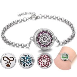 Bracelet d'aromathérapie fleur parfum aromatique diffuseur d'huiles essentielles bracelets