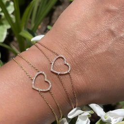 Bracelet à breloques coeur en biscuits pour femme bracelet en métal simple et élégant bracelet