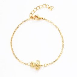 Bracelets à breloques tortue en métal doré pour femme lien réglable bracelet tortue bracelet