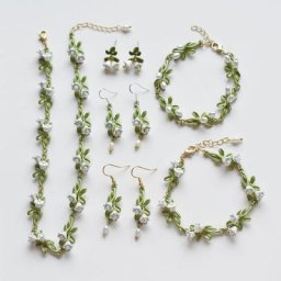 Sweet Lily Of The vallée – Bracelet boucles d'oreilles collier Simple rétro Imitation feuille