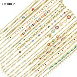 Bracelet artisanal en émail coloré avec goutte d'huile bijoux à la mode en acier inoxydable