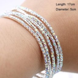 Bracelet en perles de cristal élastiques charmant et charmant biscuits scintillants cadeau de