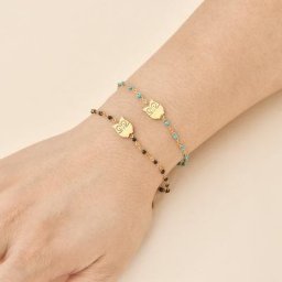 ZMZY-Bracelet fin en acier inoxydable pour femme breloque théâtre document en or bijoux de