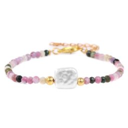 Bracelets de perles de Tourmaline à facettes de 3MM pour femmes et hommes breloque en pierre de
