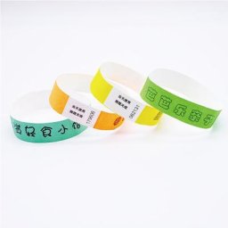 Bracelets en papier VoLik College noirs personnalisés bracelets Dupont imperméables brassard de