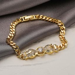 Bracelet à breloques léopard pour femme bijoux de mariage en cuivre document en or nouvelle mode