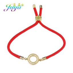 Bracelets à breloques faits à la main en or Rose // breloques rondes creuses avec chaînes à corde