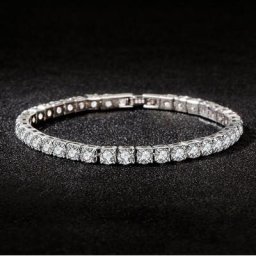 TENGTENGFIT – Bracelets de Tennis en zircone pour femmes breloque de 4MM couleur argent rond