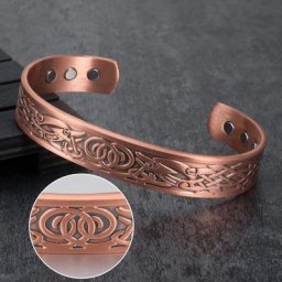 Vinterly – Bracelets Viking en cuivre pur pour femmes et hommes unisexe Vintage manchette