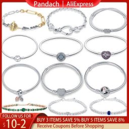 Bracelets classiques en argent sterling 925 pour femmes breloques en perles bijoux à faire