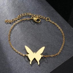 JOFine-Bracelets papillons en acier inoxydable pour femme bijoux délicats breloque tendance fête