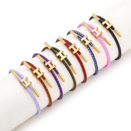 Bracelets double tressés pour hommes et femmes bracelet en or dur 3D avec UL bracelet