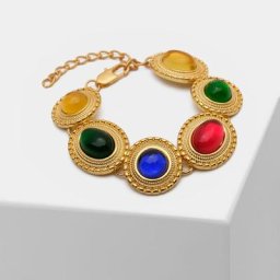 Amorita – bracelet en verre multicolore vintage collection d'accessoires de bijouterie