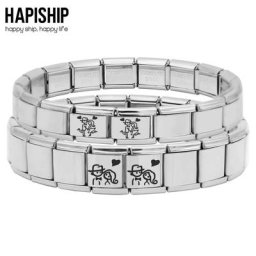 Happish – Bracelet en acier inoxydable pour Couples 1 pièce breloque marguerite Original à la