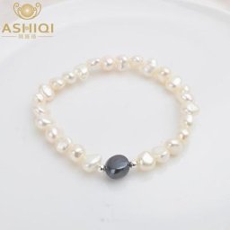 ASHIQI – Bracelets en argent Sterling 925 pour femmes perles naturelles d'eau douce style Baroque
