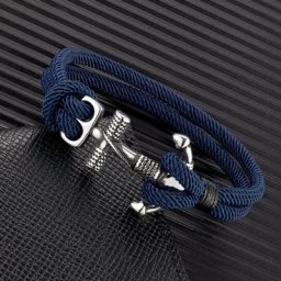 MKENDN-Bracelets ancre étanche pour hommes et femmes corde de survie nautique à Double brin