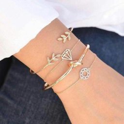 Tocona-Lot de 4 bracelets pour femmes style bohème nœud manchette bijoux 6115