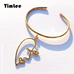 Timlee – bracelet à pendentif en alliage B004 bijoux à la mode Simple creux visage abstrait