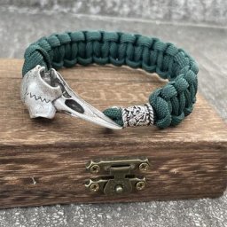 Bracelets en Paracorde avec Perles de Dragon pour Homme et Femme Bijoux Wiccan Nostalgie Nordique