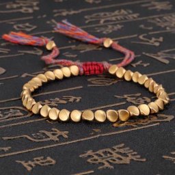 Bracelet de perles tibétaines fait à la main pour hommes et femmes ULde coton tressée bracelets de