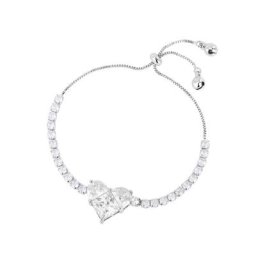 XXFD – Bracelet ajustable en Zircon rose pour femmes et filles plein de strass cœur d'amour