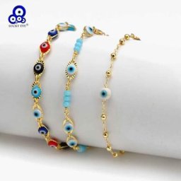 Bracelet porte-bonheur avec huile colorée pour hommes et femmes breloque ajustable lune étoile
