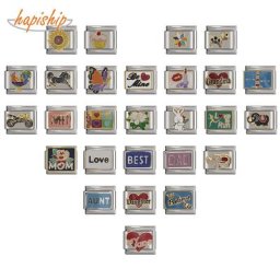 Happishop – breloque marguerite cheval amour papillon maman chien moto éléphant en acier