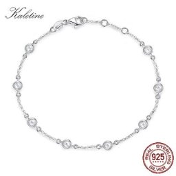 Kaletine – Bracelet en argent Sterling 925 pour femmes bijoux à breloques couleur or blanc clair