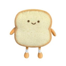 JXCartoon Toast Stuffed Toy Coussin de chaise Dossier Décoration d'intérieur Cadeau en peluche