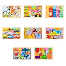Puzzle pour l'éducation alth ensemble de jouets d'apprentissage divers véhicules saillants leone