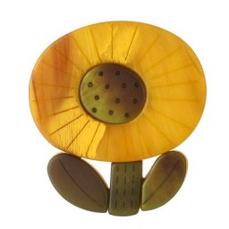 Blucome – broche plante fleur en acrylique pour femmes et filles sac à chapeau épingles Hijab