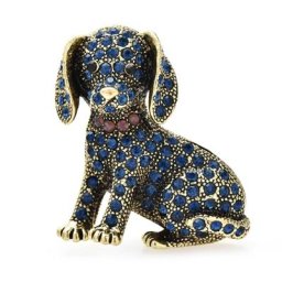 Wumovies & Baby-Broches de chien assis vintage pour femmes épingles décontractées unisexes