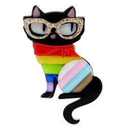 CINDY XIANG-Broche de chat mignon en acrylique pour femme épingle en fibre d'acétate bijoux design