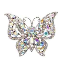 CINDY XIANG-Broche Papillon Strass Manteau Insecte Bijoux Mode 2 Couleurs Disponibles Haute