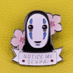 Studio Ghibli – broche en émail sans visage avec badge à paillettes