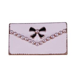 Badge d'enveloppe blanc lettres d'escargot épingle en émail cadeaux de saint-valentin pour votre