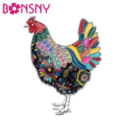 Bonsny-Broches jetables en alliage d'émail pour femmes et filles épingle à vêtements bijoux