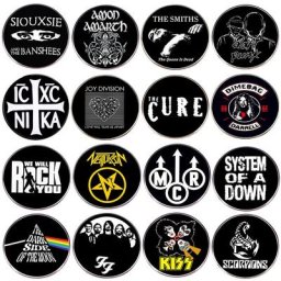 Épingles en émail de style gothique noir groupe de rock musique broche en métal insigne mode