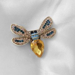Muylinda – broche abeille en strass de luxe Vintage cristal insectes épingles pour vêtements