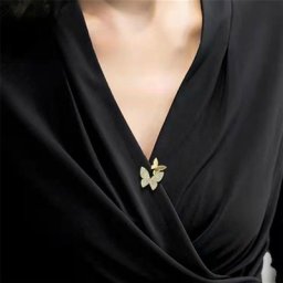 Broches papillon en cristal doré pour femmes épingles à documents cadeaux de fête de mariage