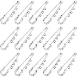Broches d'épingles de sûreté en métal pour femmes grands et longs accessoires de mariage grossiers